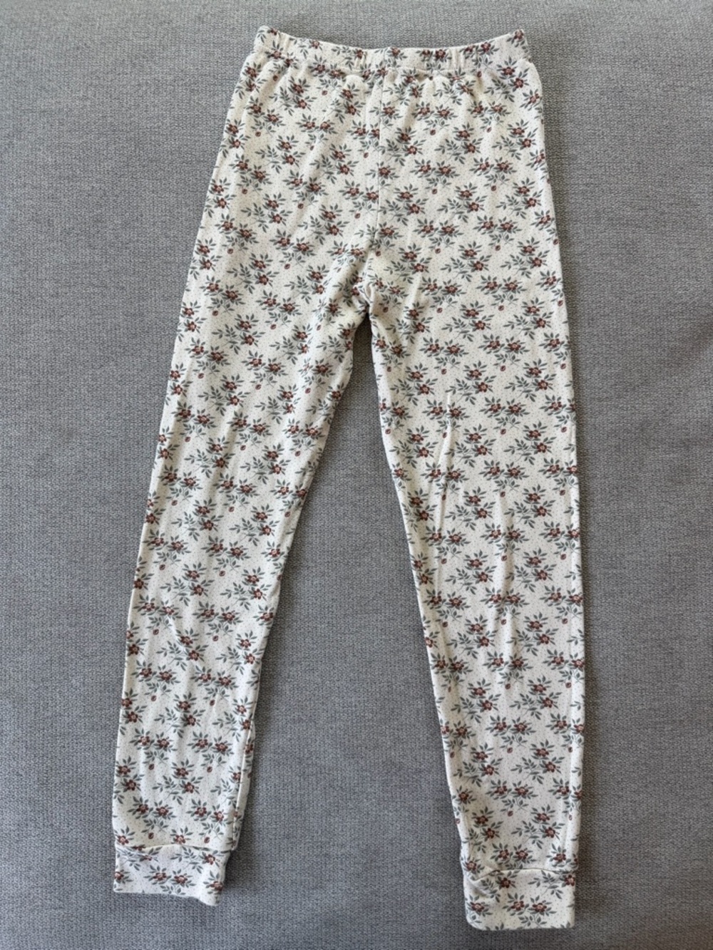 Rylee + Cru Girls Floral Cream Leggings Stretch Soft Casual Pants Cottagecore